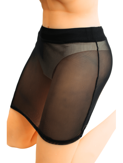 Jupe noire en résille transparente Maya 