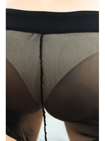 Jupe noire en résille transparente Maya 