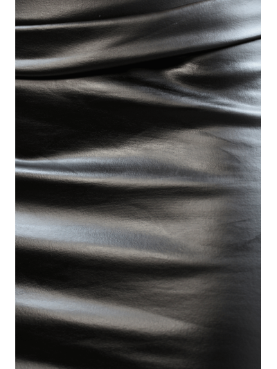 Jupe noire en simili cuir mat Sifia 