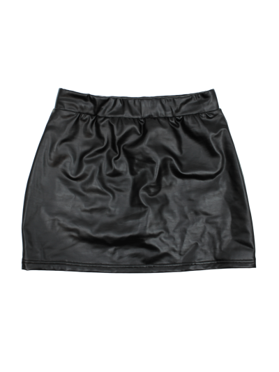 Jupe noire en simili cuir mat Sifia 