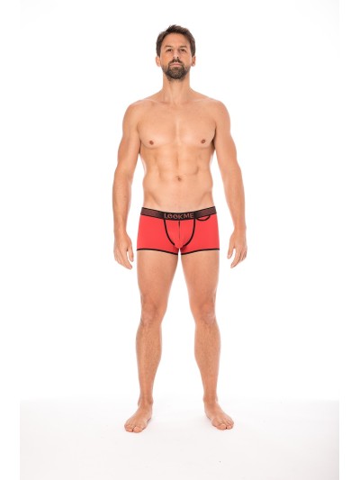 Mini-Pants rouge échancré avec zip 