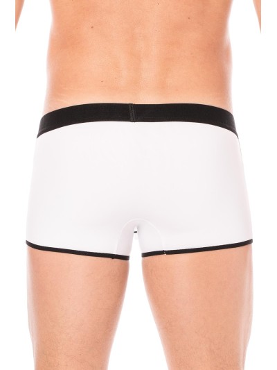 Mini-Pants blanc échancré avec zip 