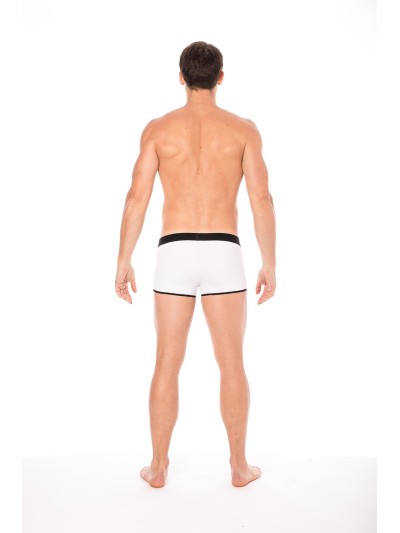 Mini-Pants blanc échancré avec zip 