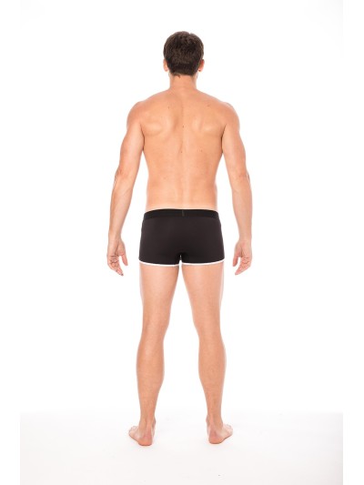 Mini-Pants noir échancré avec zip 