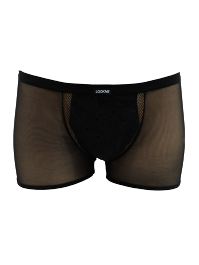 Boxer noir semi opaque 