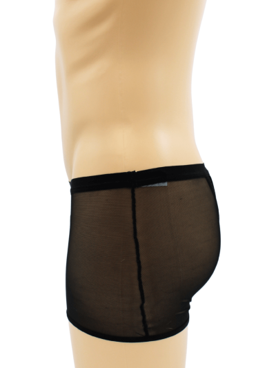 Boxer noir semi opaque 