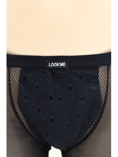 Boxer noir semi opaque 