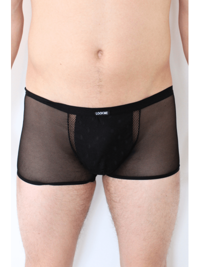 Boxer noir semi opaque 