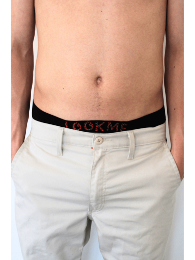 Boxer en résille imprimé léopard rouge 