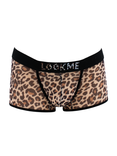 Boxer en résille imprimé léopard 