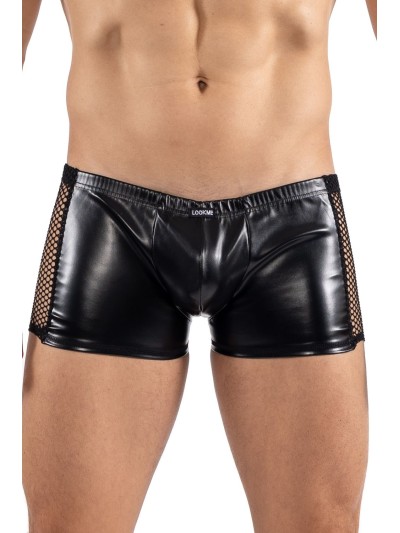 Boxer noir Black Desire en simili cuir 