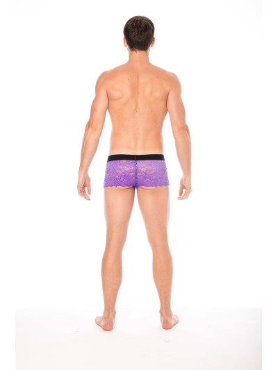 Boxer violet en dentelle délicate 