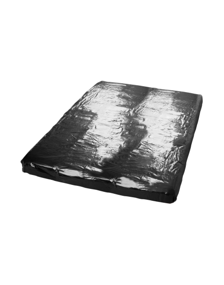 Drap de lit en vinyle noir 200 x 230 cm  