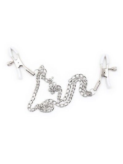 Pinces à seins réglables avec double chainettes 