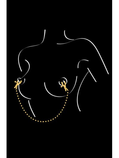 Chaîne pinces à seins 45cm embouts de protection 