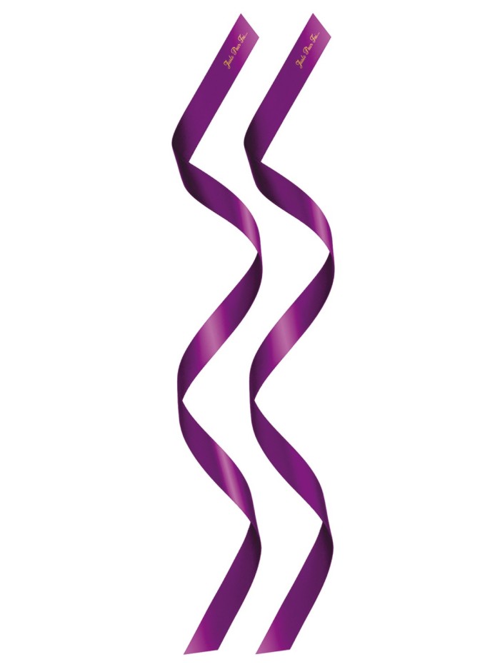 Bandeaux satinés violets chevilles et poignets 