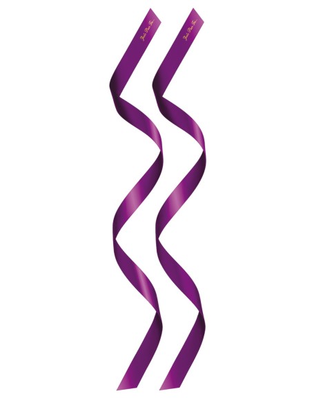 Bandeaux satinés violets chevilles et poignets 