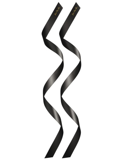 Bandeaux satinés noirs chevilles et poignets 