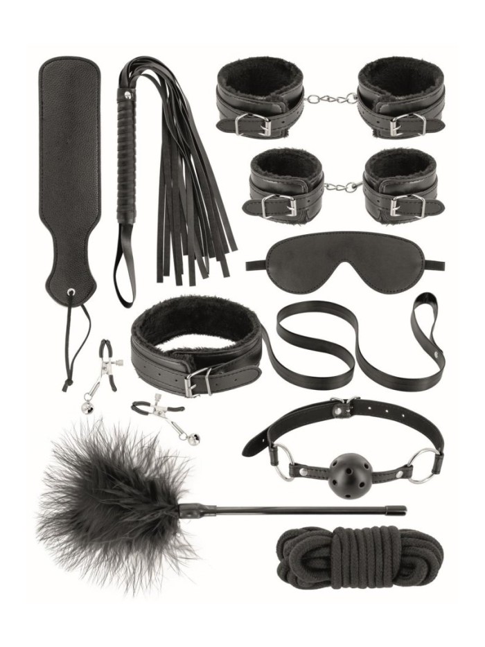 Coffret BDSM 10 produits en cuir vegan Fetish tentation 