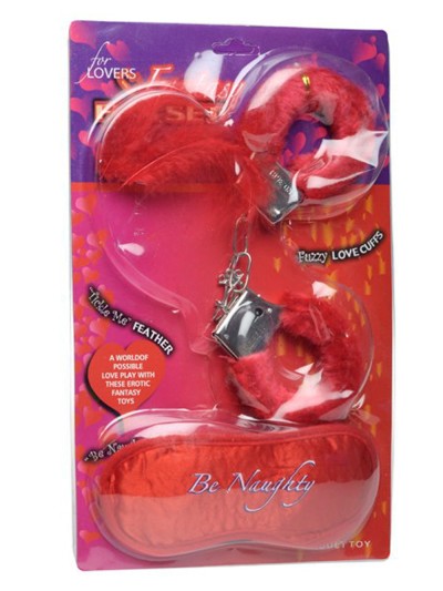 Kit masque menottes duvet et plume 