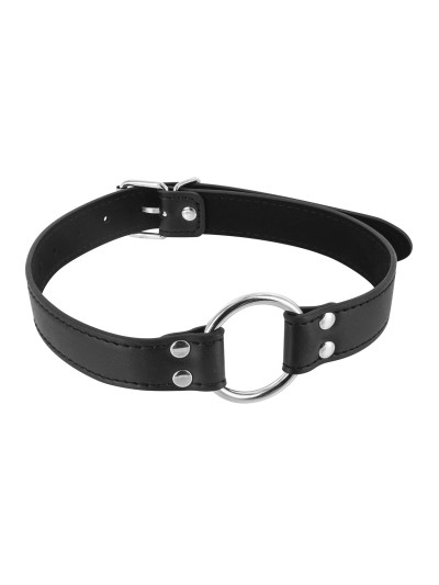 Bâillon écarteur de bouche anneau métal 