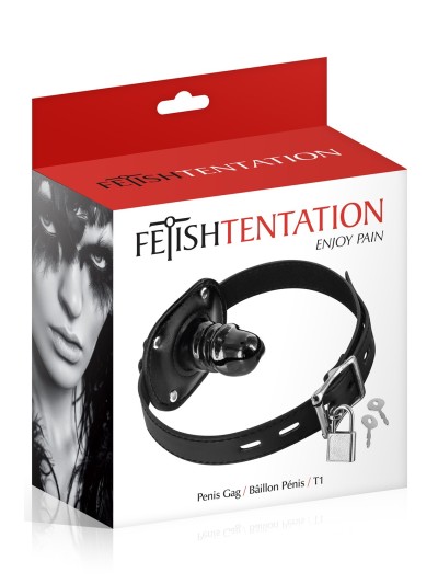 Bâillon avec mini gode entrant 