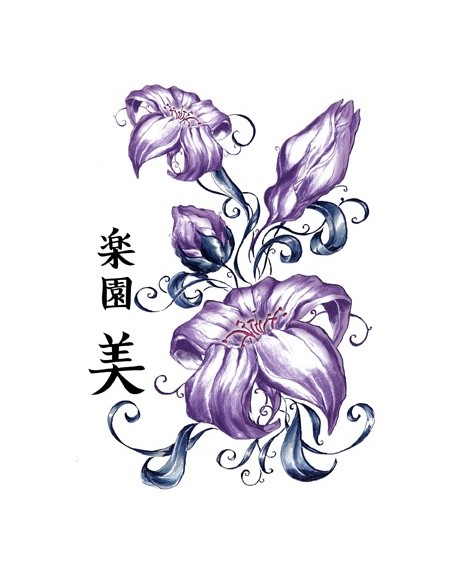 Tatouage éphémère - Plaque de 4 tattoos  