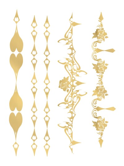 Tatouage éphémère - Effet or  