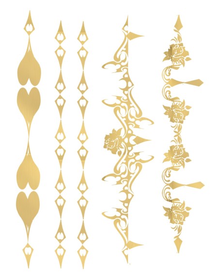 Tatouage éphémère - Effet or  