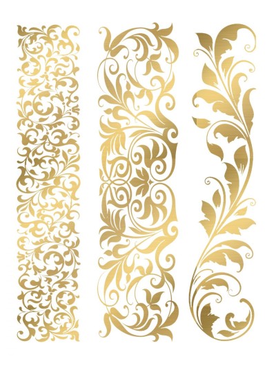 Tatouage éphémère - Effet or  