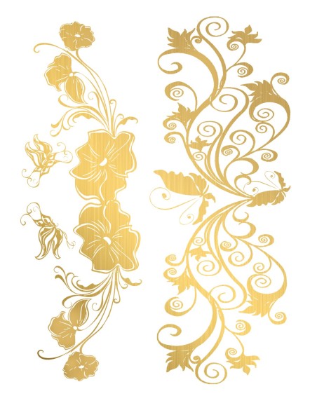 Tatouage éphémère - Effet or  