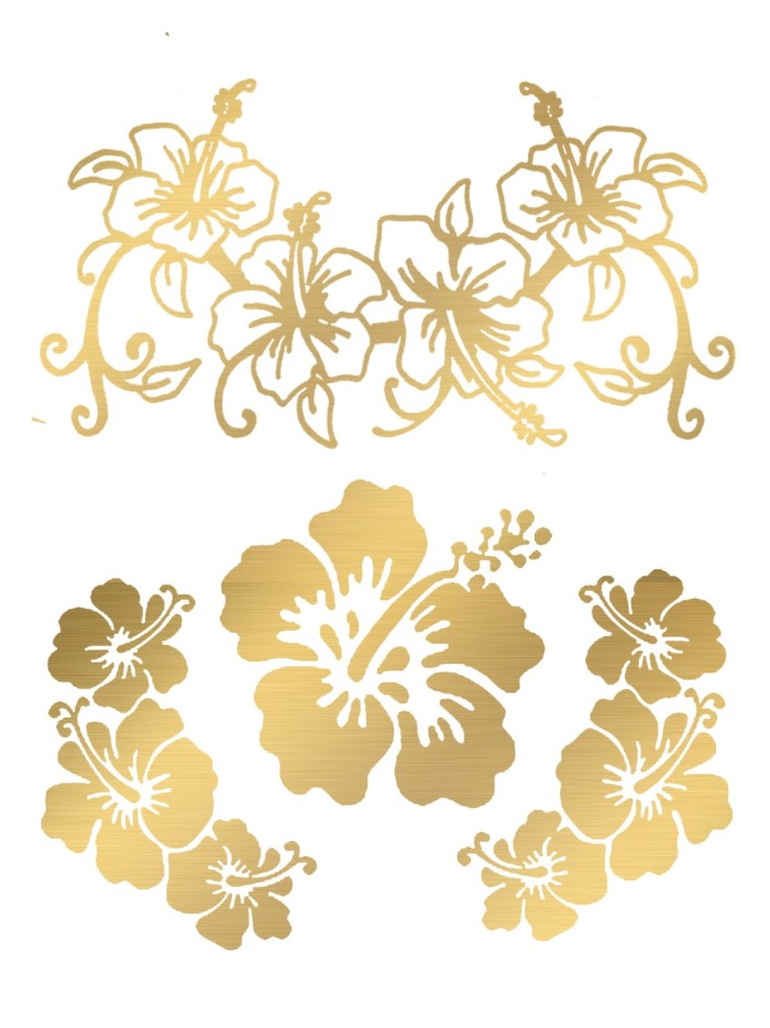 Tatouage éphémère - Effet or  