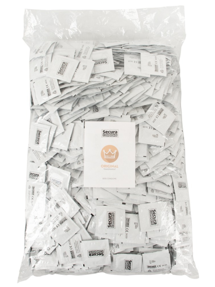 Lot de 1000 préservatifs latex lubrifiés 53 mm 