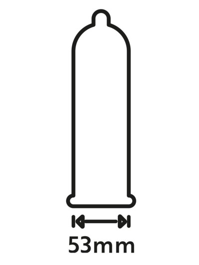 Préservatifs lubrifiés, en latex x12 avec réservoir ORIGINAL 53 mm 