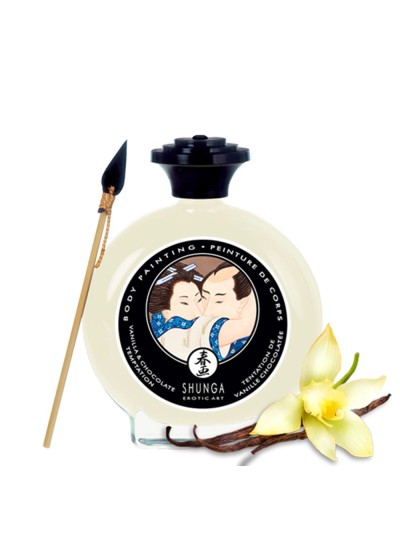 Peinture de corps comestible vanille chocolat blanc 100ml 