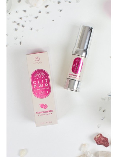 Baume stimulant chauffant pour clitoris Fraise 15ml 