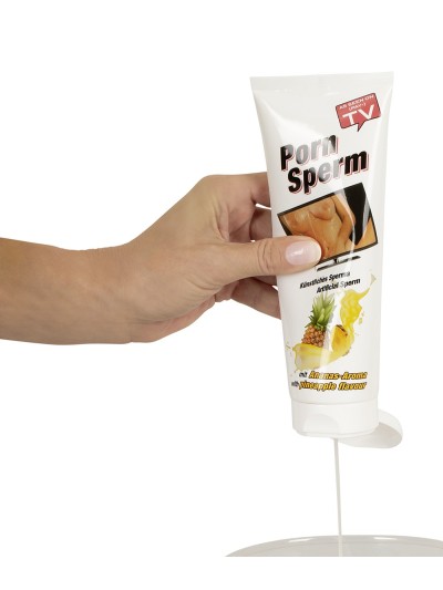 Gel lubrifiant à base d'eau arôme ananas, imitation sperme 250 ml 