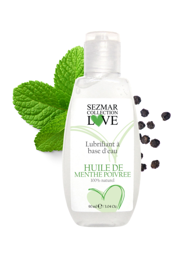 Lubrifiant à base d'eau 100% naturel Menthe poivrée 90 ml 