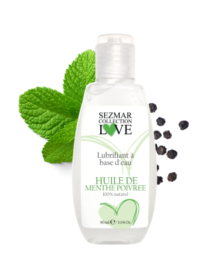Lubrifiant à base d'eau 100% naturel Menthe poivrée 90 ml 