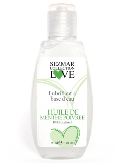Lubrifiant à base d'eau 100% naturel Menthe poivrée 90 ml 