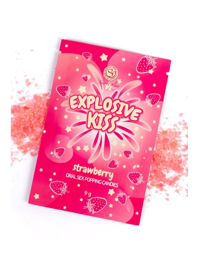 Bonbons pétillants à la fraise spécial sexe oral 
