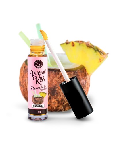 Gloss sexe oral vibrant Pina Colada 100% comestible 