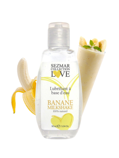 Lubrifiant à base d'eau 100% naturel Banane Milkshake 90 ml 