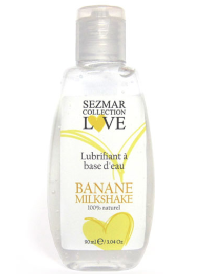 Lubrifiant à base d'eau 100% naturel Banane Milkshake 90 ml 