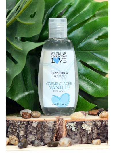 Lubrifiant à base d'eau 100% naturel Crème glacée vanille 90 ml 