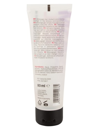 Gel intensifiant orgasme clitoridien à la menthe, végétalien 80 ml 
