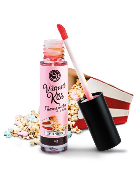 Gloss sexe oral vibrant au pop corn 100% comestible 
