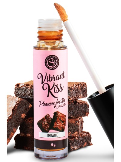 Gloss sexe oral vibrant au brownie 100% comestible 