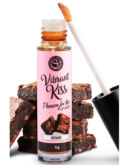 Gloss sexe oral vibrant au brownie 100% comestible 