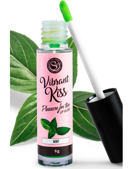 Gloss sexe oral vibrant à la menthe 100% comestible 